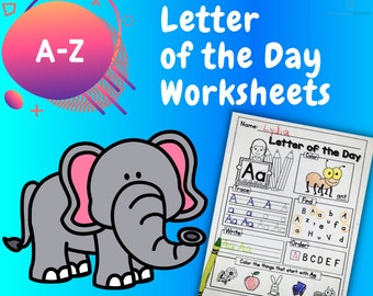 Letter Worksheet | Alphabet Tracing | Alphabet Printable | ABC Printable | Lettering Worksheets | Homeschool Curriculum | Pre-k Worksheets