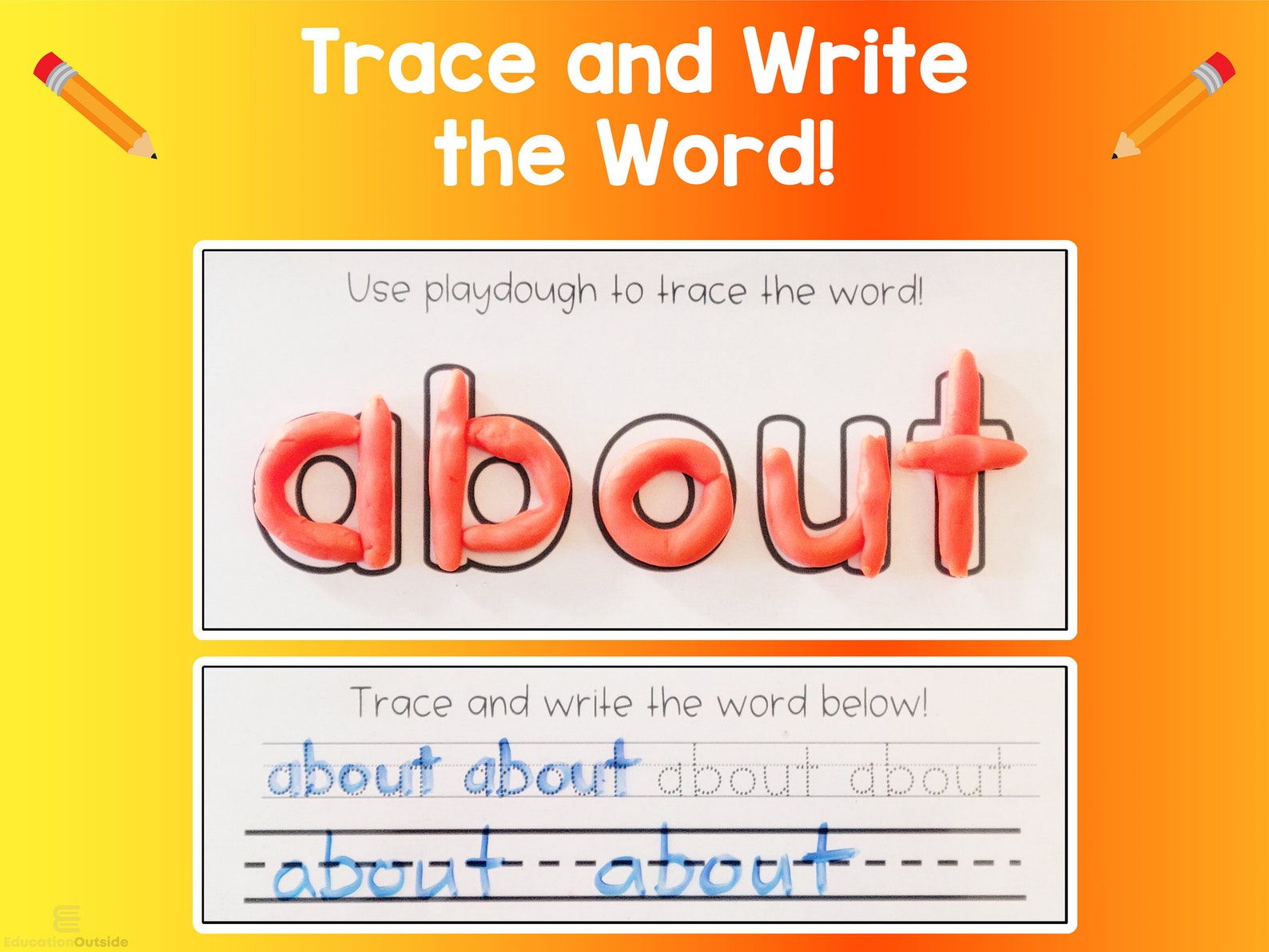 100 Sight Words | Fry Sight Words | Playdough Mats | First Grade ...
