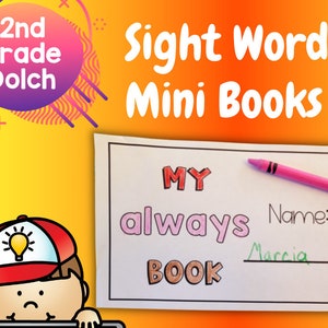 Second Grade | Activity Books |  Dolch Sight Words | Homeschool Printable | Education Printables | 2nd Grade Curriculum