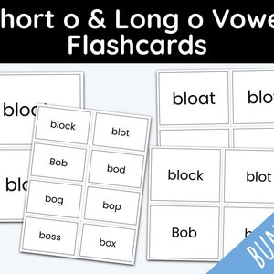 Vokale, Lernkarten zum Ausdrucken, Long O, Short O, Bildung Ausdrucke, Lehrplan 2.
