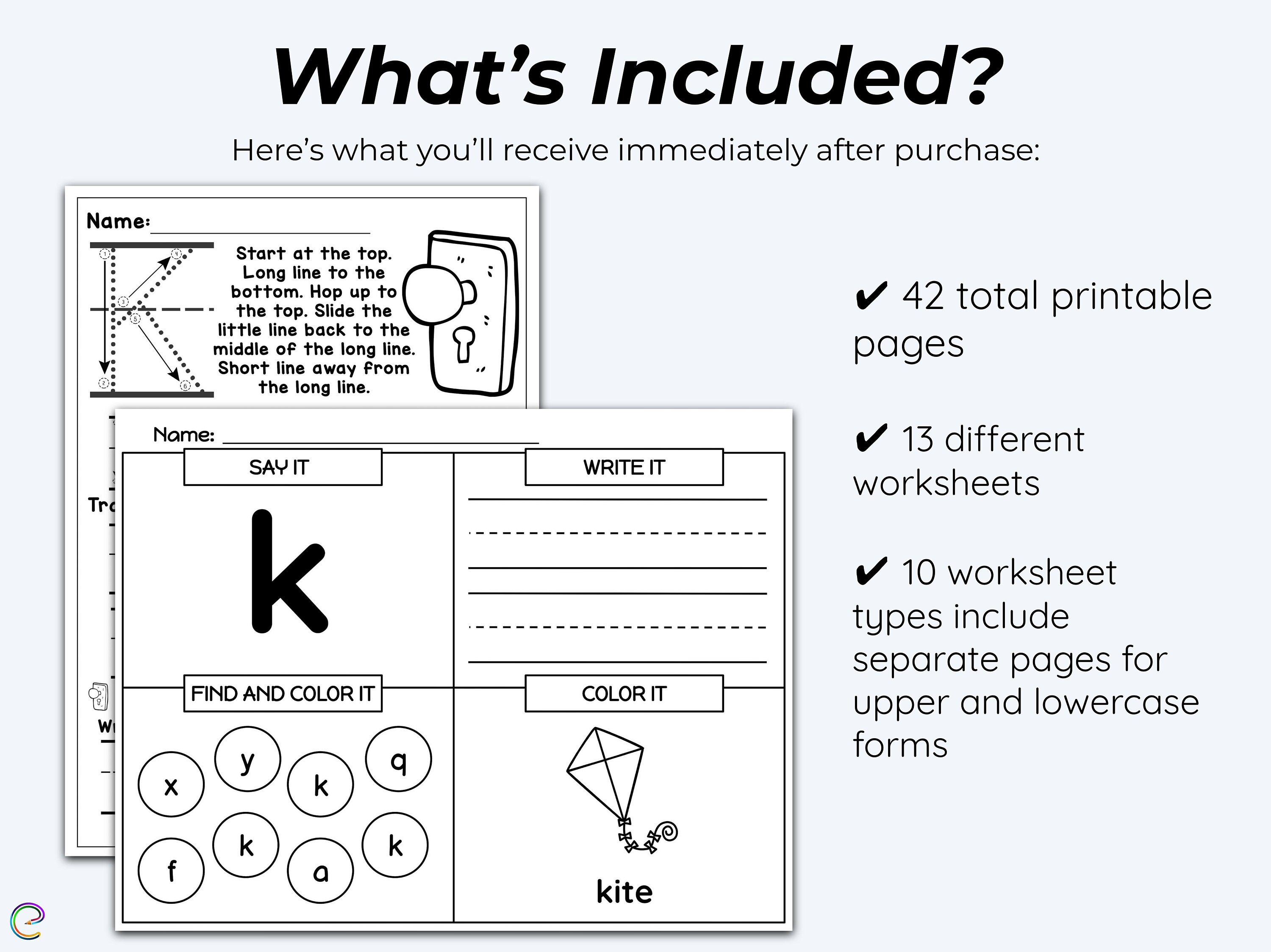 42 Letter K Education Printables, Children Activities Teaching ...