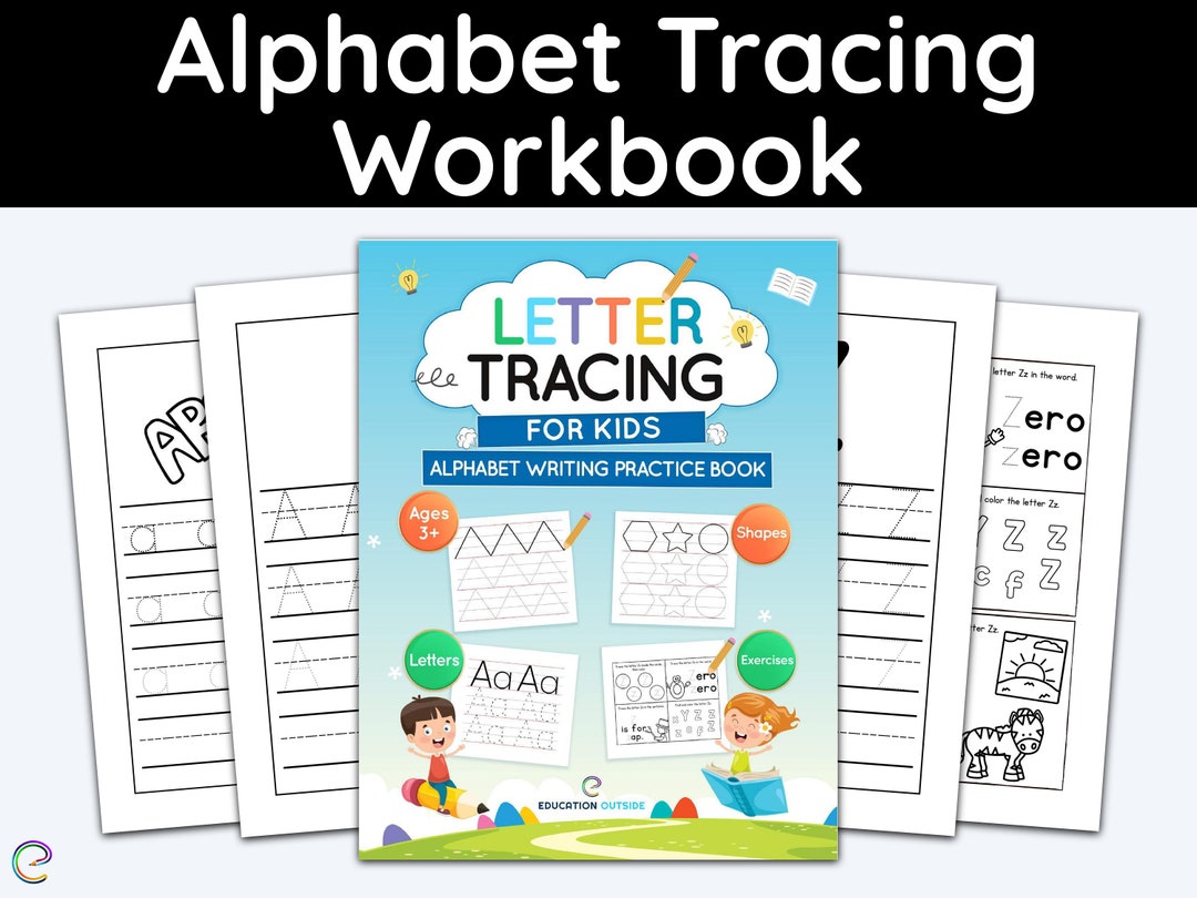 Alphabet Tracing Printable Book, Learn to Read Handwriting Practice ...
