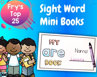 Fry Sight Words | 1-25 | Activity Books | Kindergarten Worksheets | Preschool Printables | Daycare Printable | Teaching Resources
