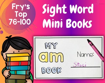 Fry Sight Words | 76-100 |  Activity Books | First Grade | Kindergarten Worksheets | Home Schooling | Early Learning | Teacher Resources