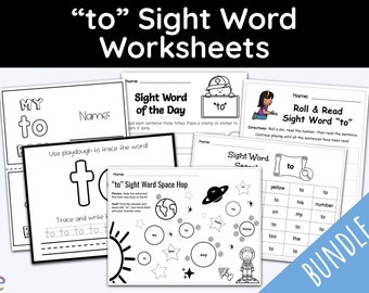 Sight Word Worksheet, to Sight Word, Sight Word Printable, Learning Activities, Reading Printable, Early Learning, Teacher Resources