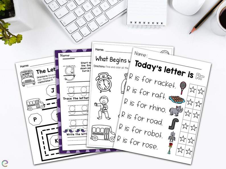 1092 Alphabet Printable Worksheets Homeschool Kindergarten Mega Bundle ...