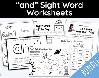 Sight Words, Teacher Resources, Kids Worksheets, Sight Word and, Printable Bundle, Education Printables, Children Activities, Kindergarten