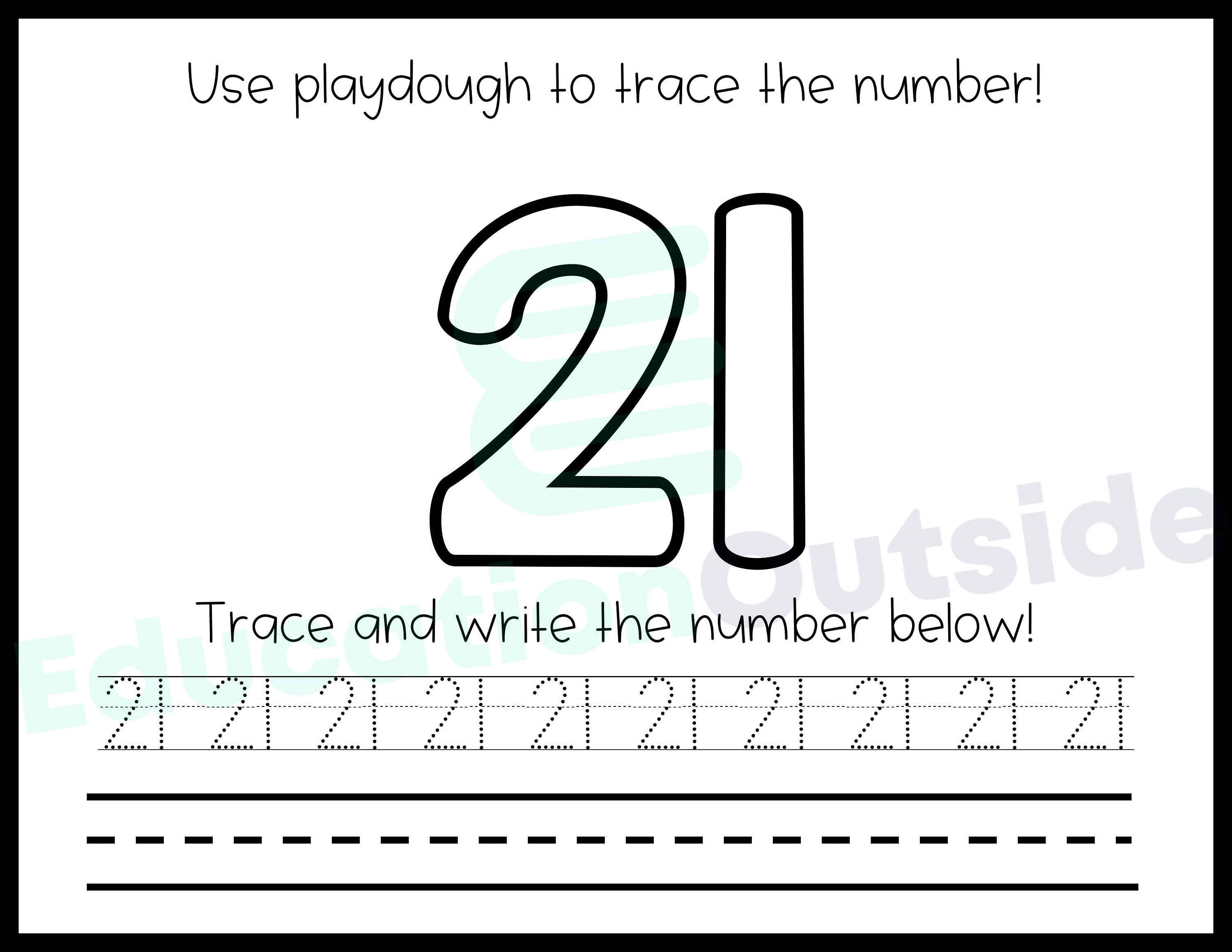 202 PAGES Number Practice 0-100 Mega Bundle Playdough Mats Kindergarten ...