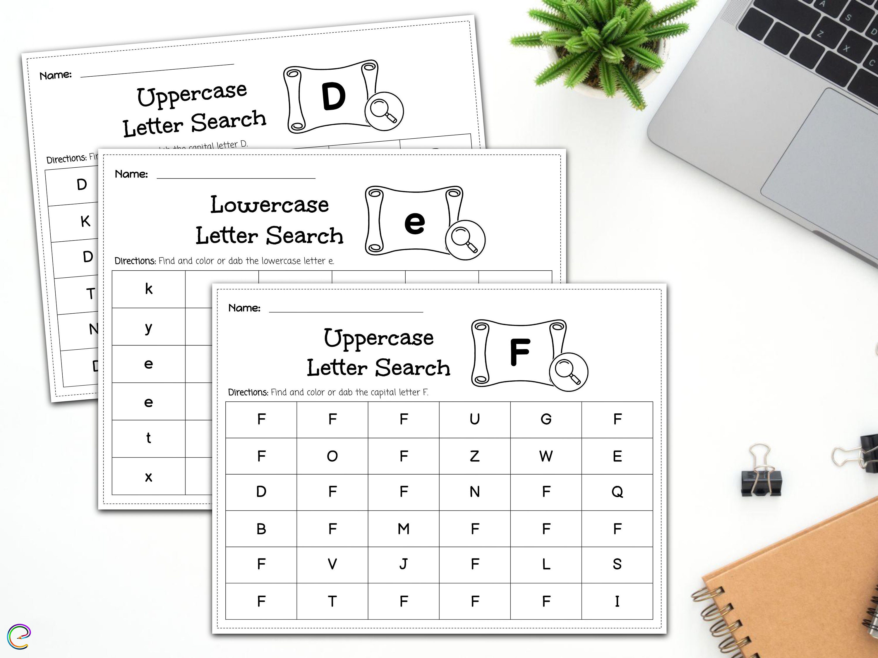 52 Alphabet Printable Letter Word Search Printable, Teaching Resources ...