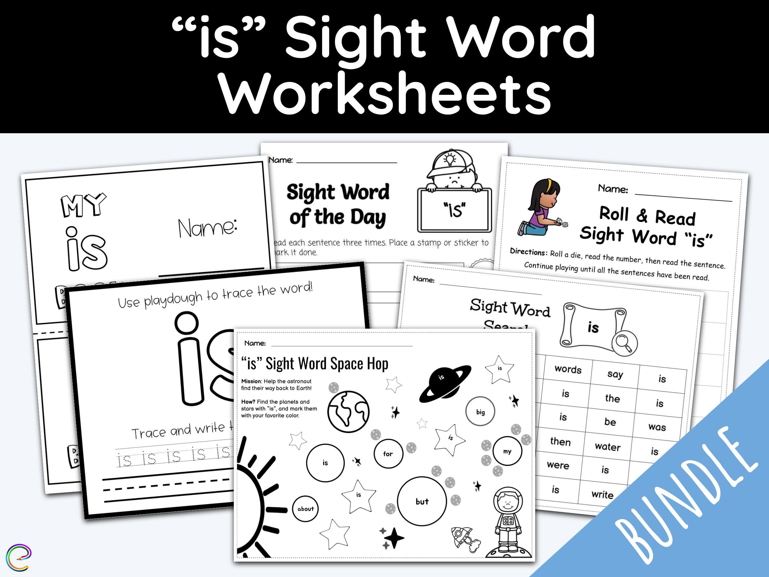 Sight Word Is Sight Words Printables 1st Grade Worksheets - Etsy