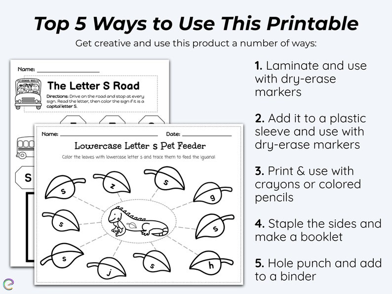 42 Letter S Handwriting Practice Worksheets and Education Printables ...