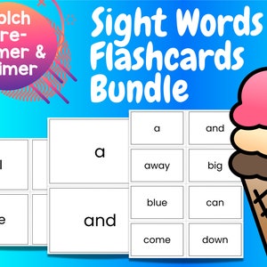 Sight Word Flashcards | Dolch | Preschool Printables | Kindergarten | Daycare Printable | Homeschool Curriculum | Teaching Resources