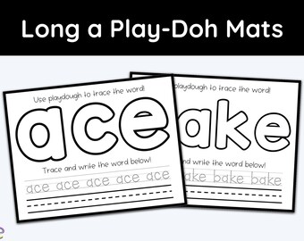 1st Grade, 2nd Grade, Playdough Mats, Vowel Sounds, Long A, Children Activities, Homeschool Printable, Fine Motor Skills, Phonics