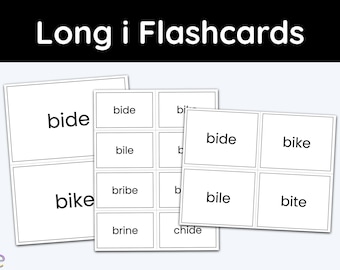 Vowel Sounds, Long I, Flashcards Printable, Teacher Resources, Education Printables, Kindergarten, 1st Grade, Homeschool Curriculum