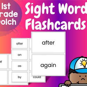 First Grade | Sight Words | Dolch |  Printable Flash Cards | Homeschool Curriculum | Flash Cards | Teaching Resources | 1st Grade