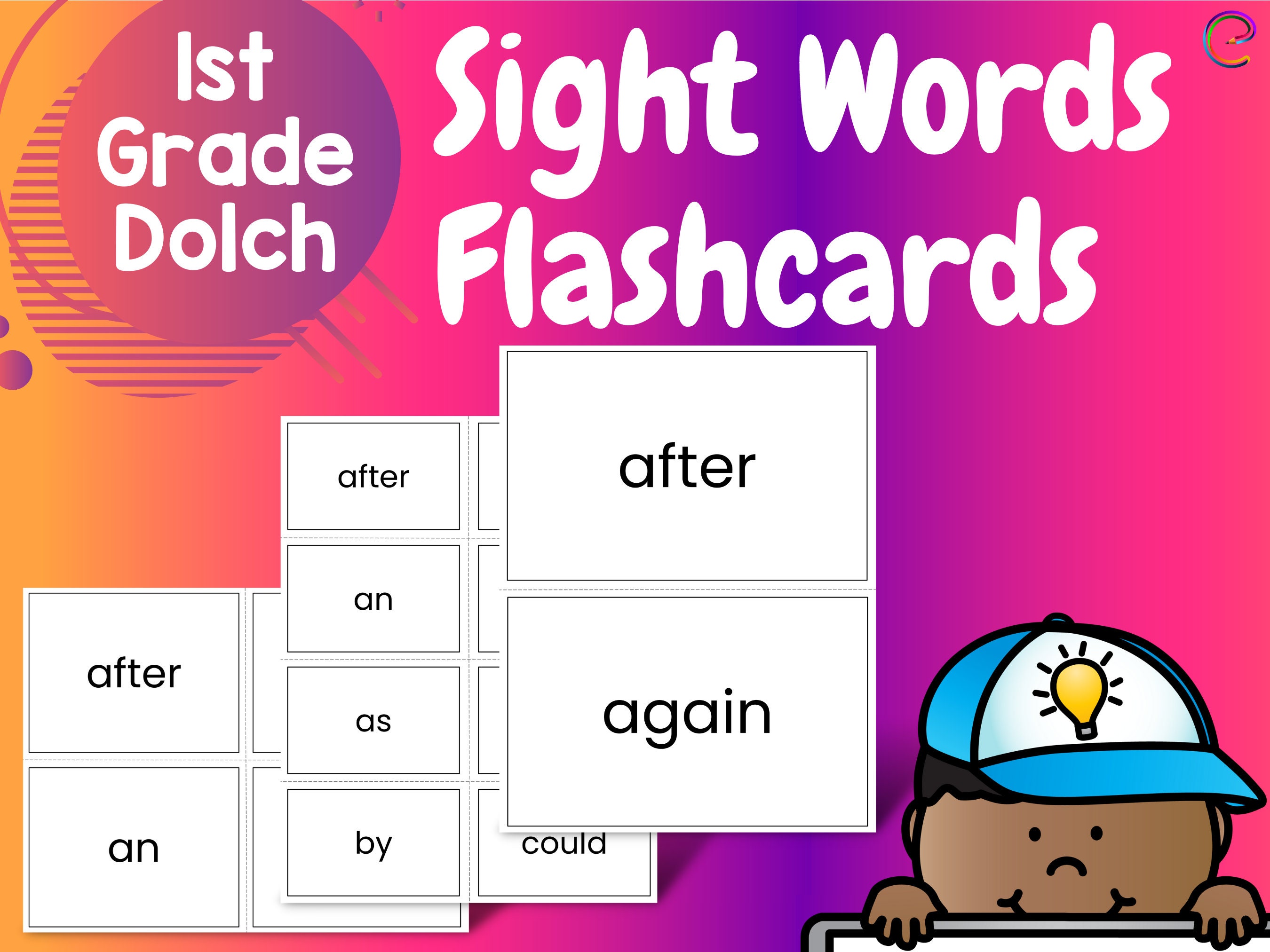 Teacher Made Learning Resource Dolch First Grade Sight Word Flashcards 