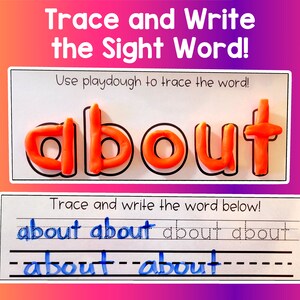 3rd Grade | Dolch Sight Words | Playdough Mats | Activity Sheets ...