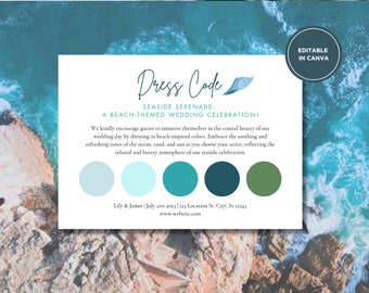 Wedding Guest Attire Card Mood Board Wedding Color Palette Beach