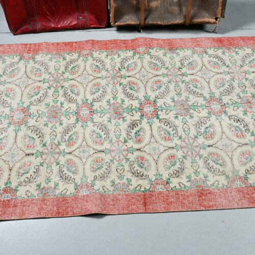 Area Carpet, Turkish Rug, Vintage Rug, Antique Carpet, 45x79 inches Beige Rug, Turkey Indoor Rug, shops Organic Floor Rug, 3633