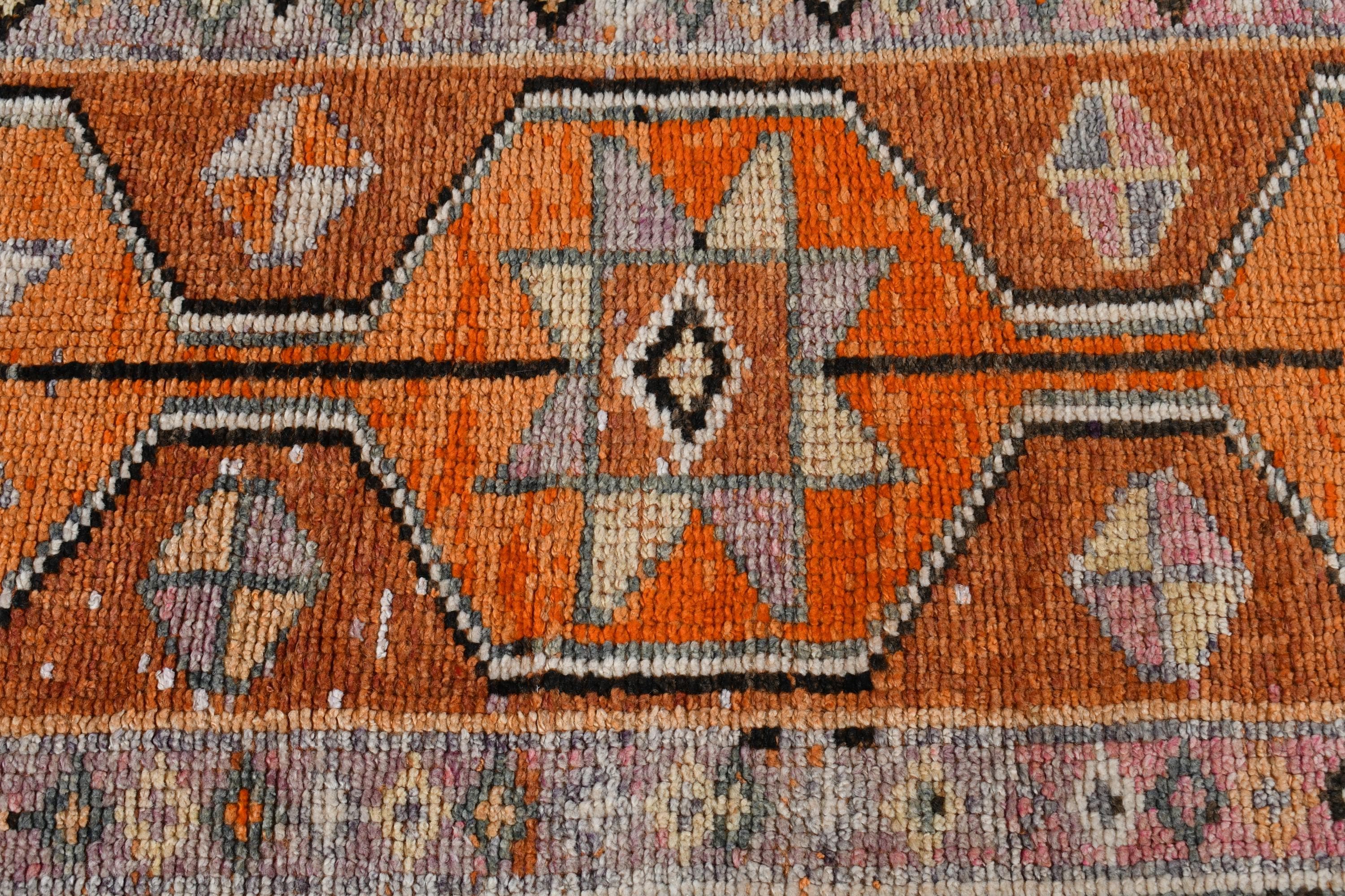 ヴィンテージトルコラグ、76 x 342 cm、オレンジランナー - Etsy 日本