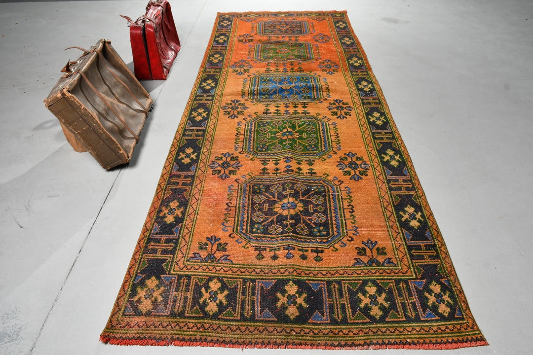 トルコ絨毯、ランナーカーペット、ヴィンテージラグ、ウシャクラグ