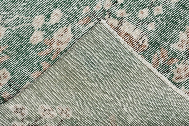 Turkish Rug, Vintage Rug, Large Carpet, Oushak Rug, 66x104 Inches Green