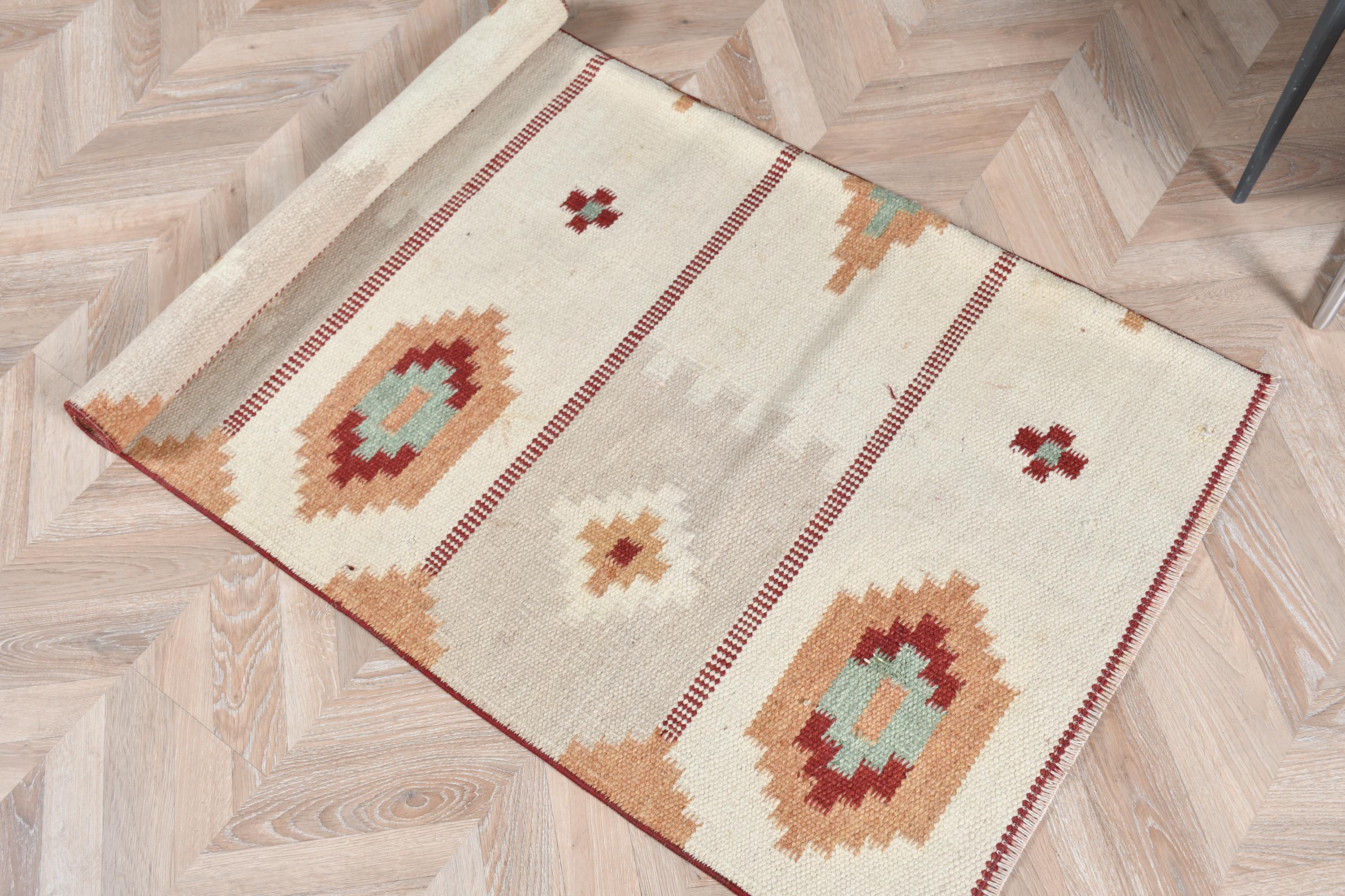 ヴィンテージキリム、小さなキリム、トルコキリム、幾何学的な