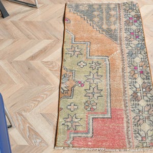 Turkish Rug, Vintage Rug, Small Rugs, Handmade Rug, Rugs For Entryway, 2x4 ft Bohemian Decor, Rustic Floor Mat, Area Rug