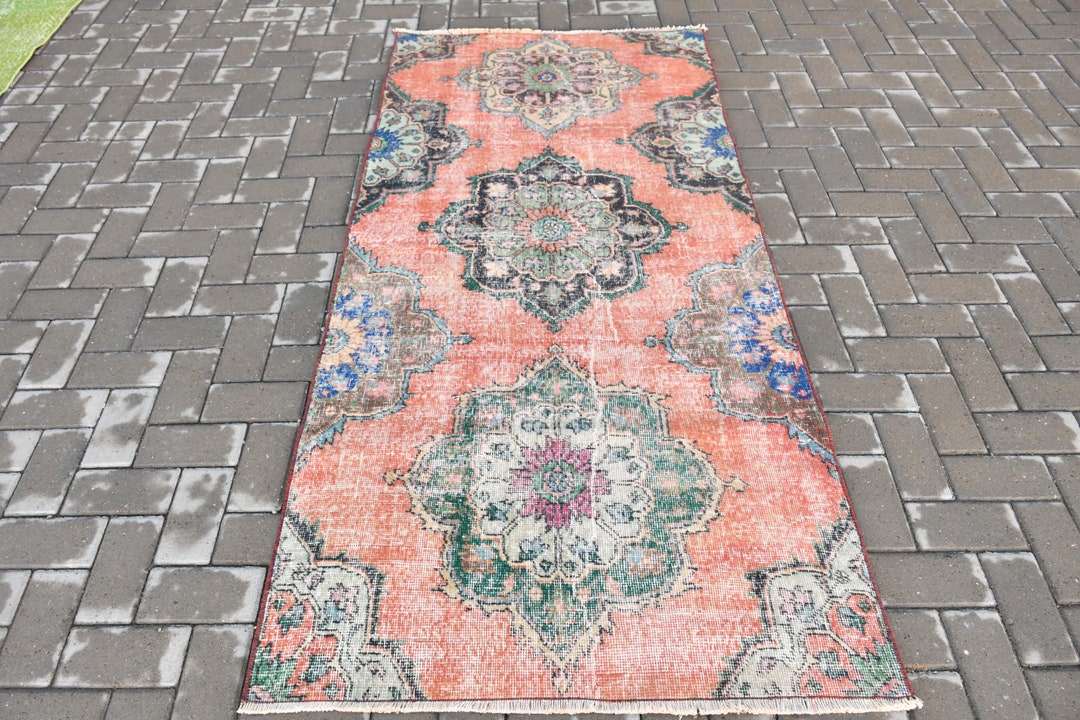 Vintage Rug, Accent Rug, Turkish Rug, Antique Carpet, 40x85