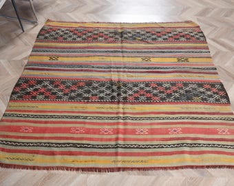 10.4x5.8フィート、317 x 177 cm、オールドヴィンテージキリムラグ