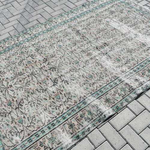Vintage Rug, Area Rug, Turkish Rug, Antique Rug, 60x93 inches Beige shops Rug, Office Rug, Bedroom Rugs, Handmade Indoor Rug, 484