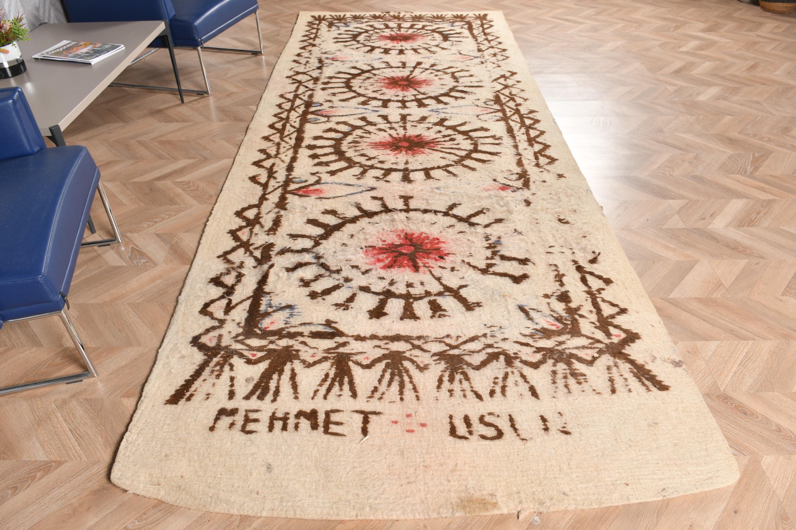 8' X 11' Vintage Turkish Rug, Cream & Off-White - Kluks