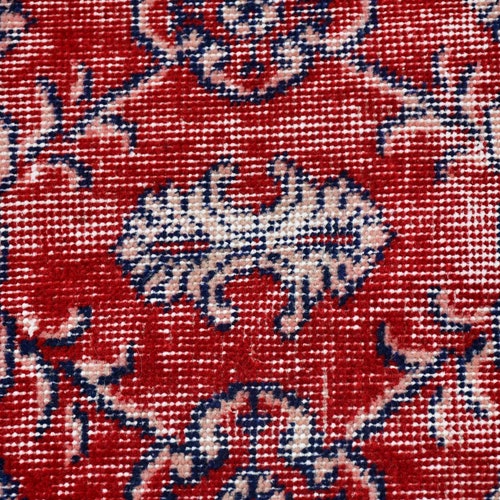 Vintage Rug, Runner Rugs, Turkish Rug, Oushak Rug, 39x124 inches Red Rug, Bohemian Stair shops Rug, Kitchen Rugs, Turkey Corridor Rugs, 4531