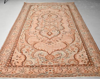 トルコ絨毯、ヴィンテージカーペット、145 x 269 cm、5 x 9 フィート