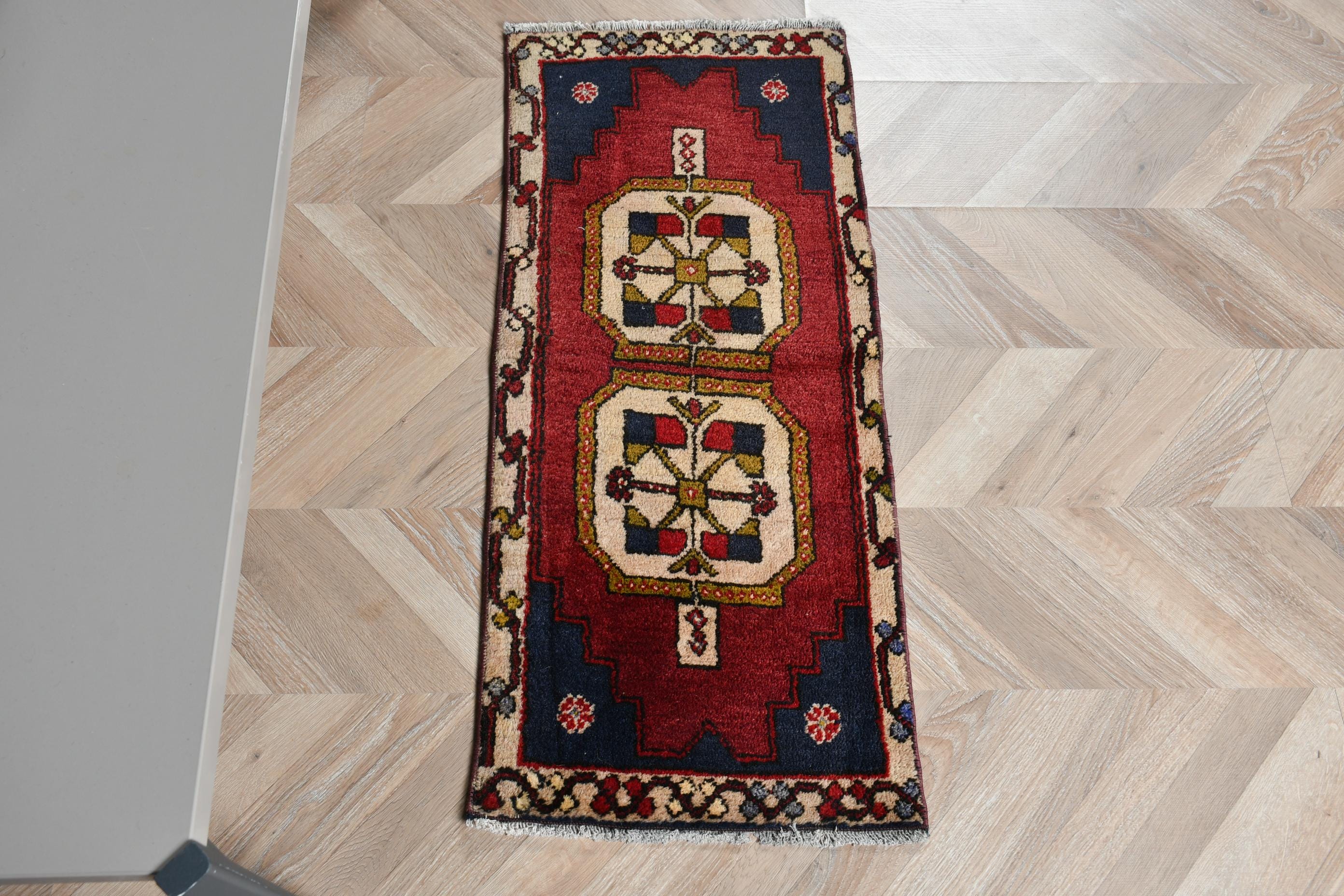 ROUND112cm\"Clockwork”ViNTAGE TURKiSH RUG Akira-Vintage-Turkish-Area-