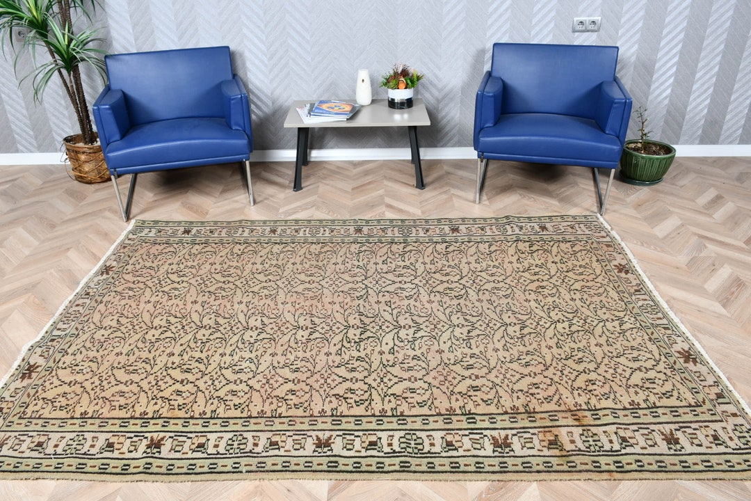 Vintage Rug, Large Rugs, Turkish Rug, Oushak Rugs, Rugs for Dining Room