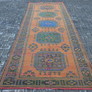 Vintage Turkish Rug 5x12ft Carpet Runner