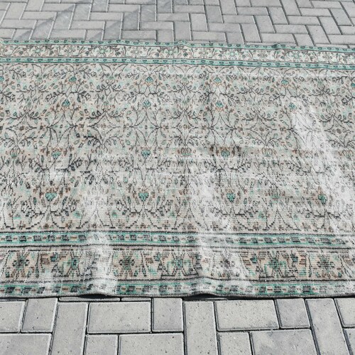 Vintage Rug, Area Rug, Turkish Rug, Antique Rug, 60x93 inches Beige shops Rug, Office Rug, Bedroom Rugs, Handmade Indoor Rug, 484