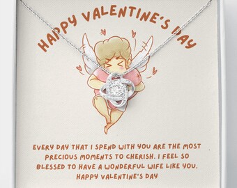 Valentines gift for wife, Valentines gift for her, Wife Jewelry, Wife Necklace, Necklace for wife, Happy Valentines Day