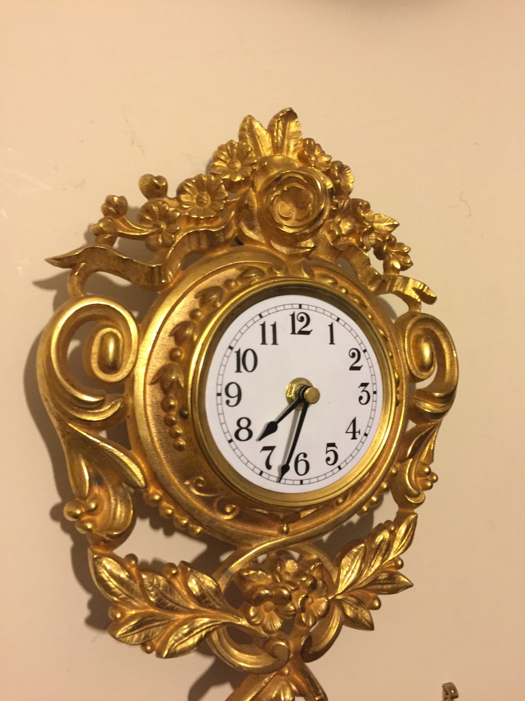 Antique French Wall Clock Converted to Quartz Battery Etsy