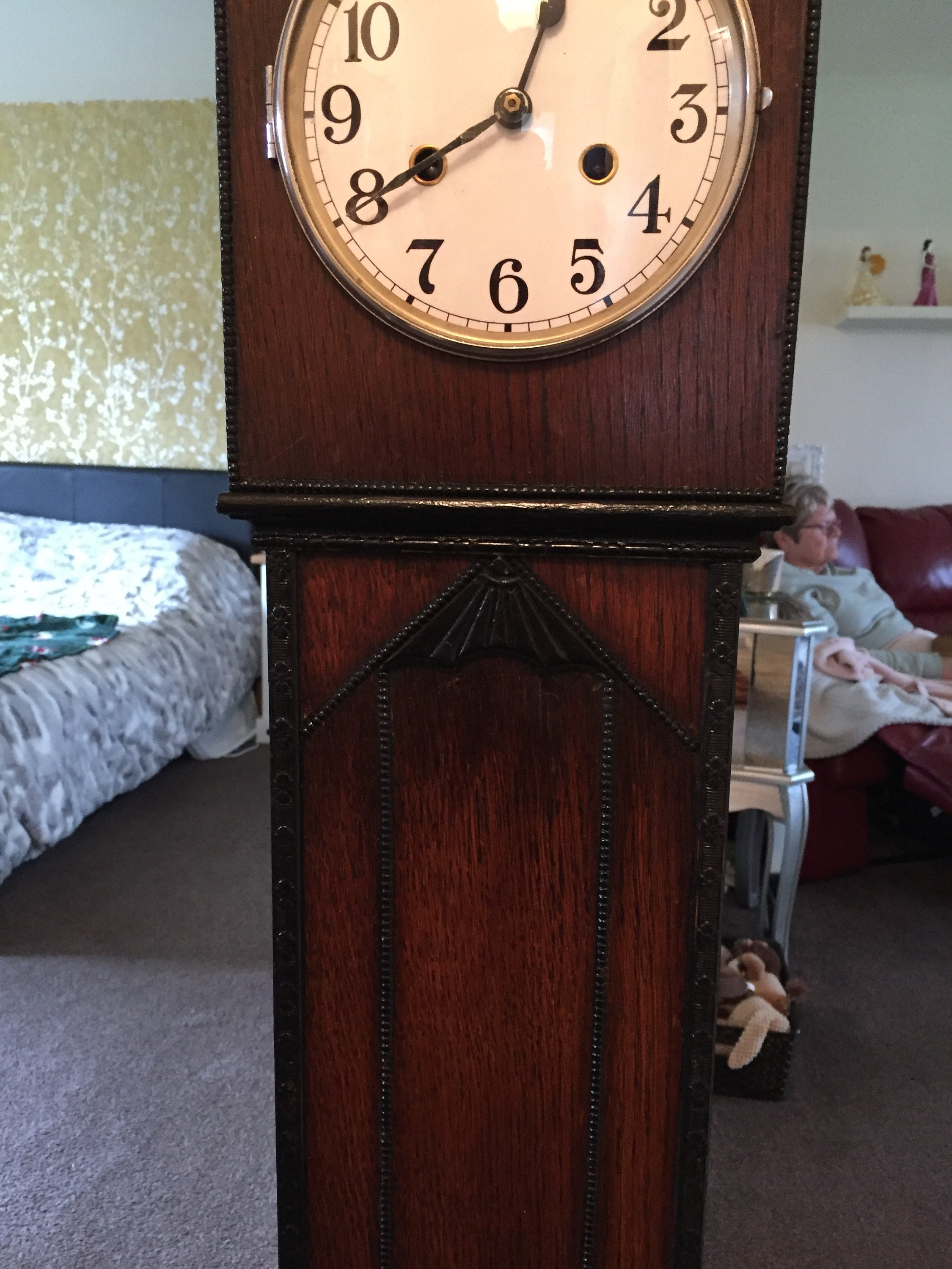 Early 1900s Chiming Grandmother Clock Etsy UK