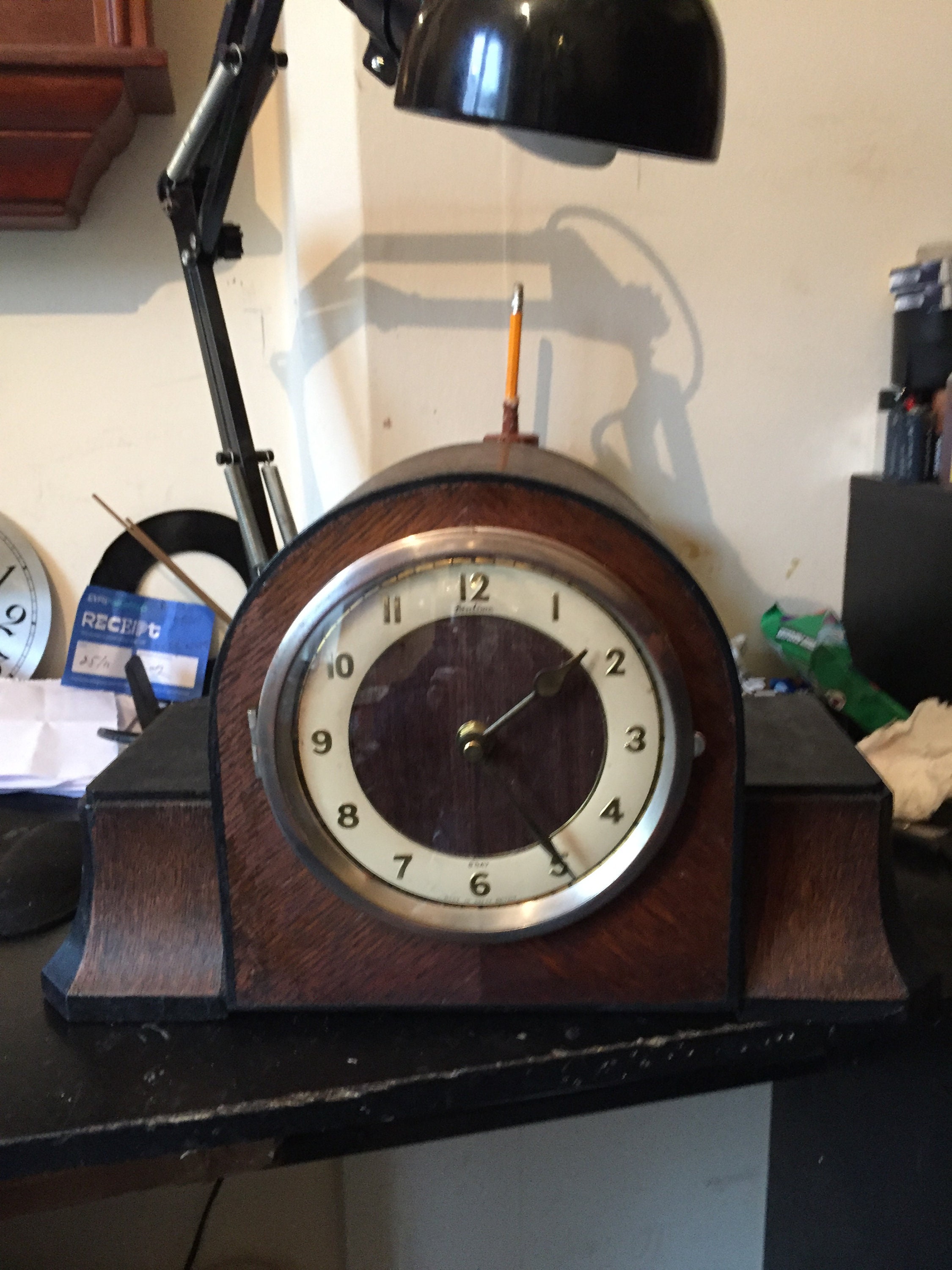 Early 1900s Art Deco Mantle Clock Converted to Non Chiming Etsy UK