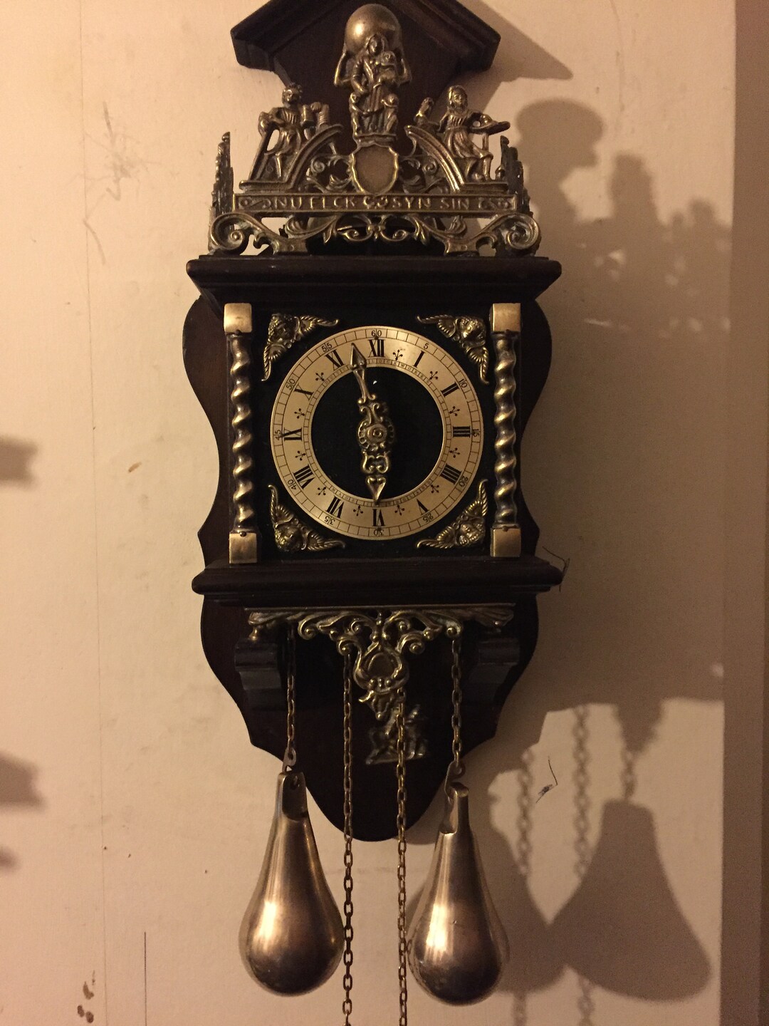 Chiming Dutch Weight Driven Wall Clock Etsy UK