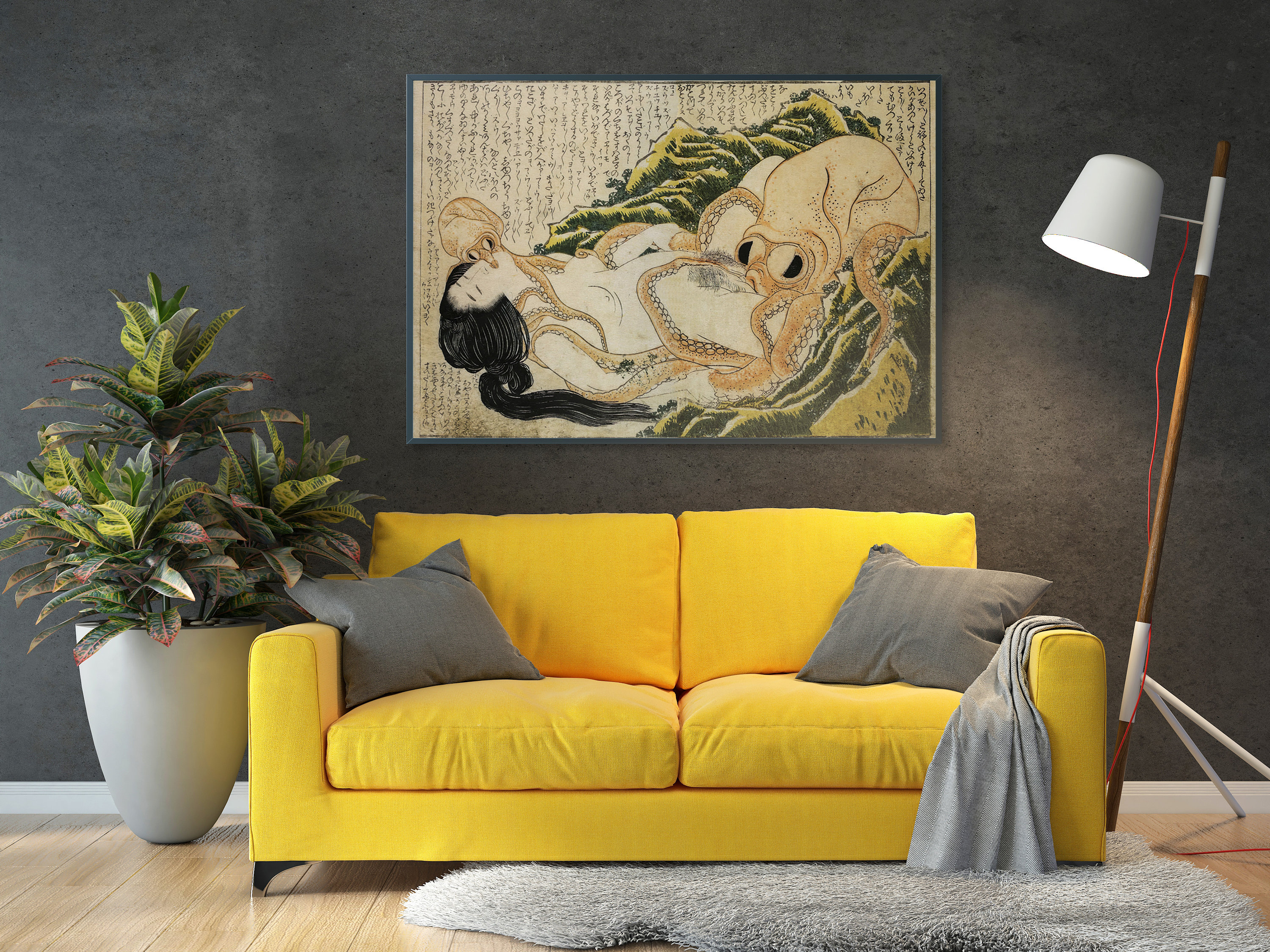 Dream of the Fishermans Wife Katsushika Hokusai 1814. Etsy Australia