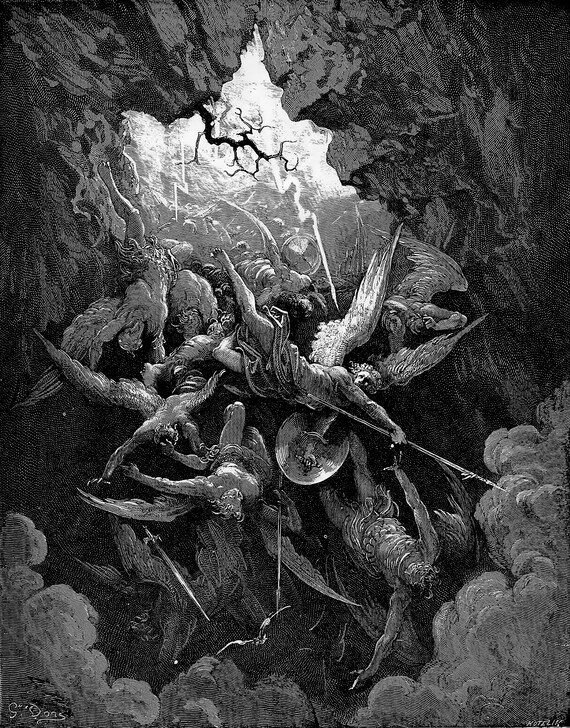 The Mouth of Hell Gustave Dore Print Wall Art Dante Wall 