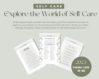 Self Care Planner Workbook | Self Love Journal Printable | Spiritual Emotional Mental Physical Self Improvement