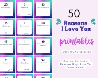 Reasons Why I Love You - Boyfriend Valentines Gifts with Prompts to Create a Personalized Fill In Book | Individual Notes. Unique Gift