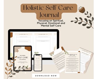 Self Care Planner Workbook | Self Love Journal Printable | Spiritual Emotional Mental Physical Self Improvement