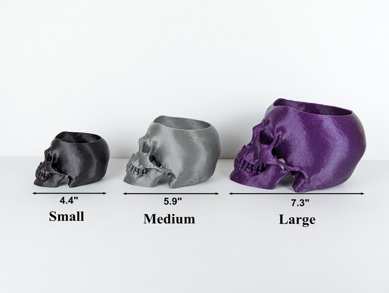 Skull Planter, Succulent Pot, Realistic, Spooky, Halloween, 3D Printed image 7