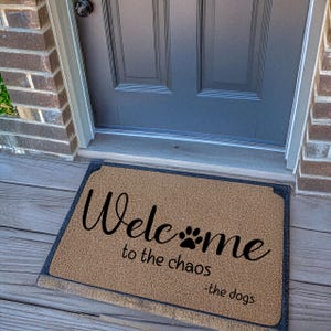 Dog Welcome Sign SVG: Front Door Decor, Cricut Cut Files (Digital Download)
